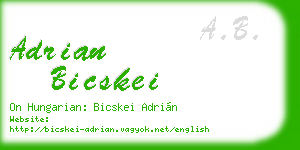 adrian bicskei business card