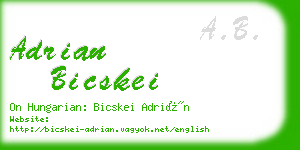 adrian bicskei business card